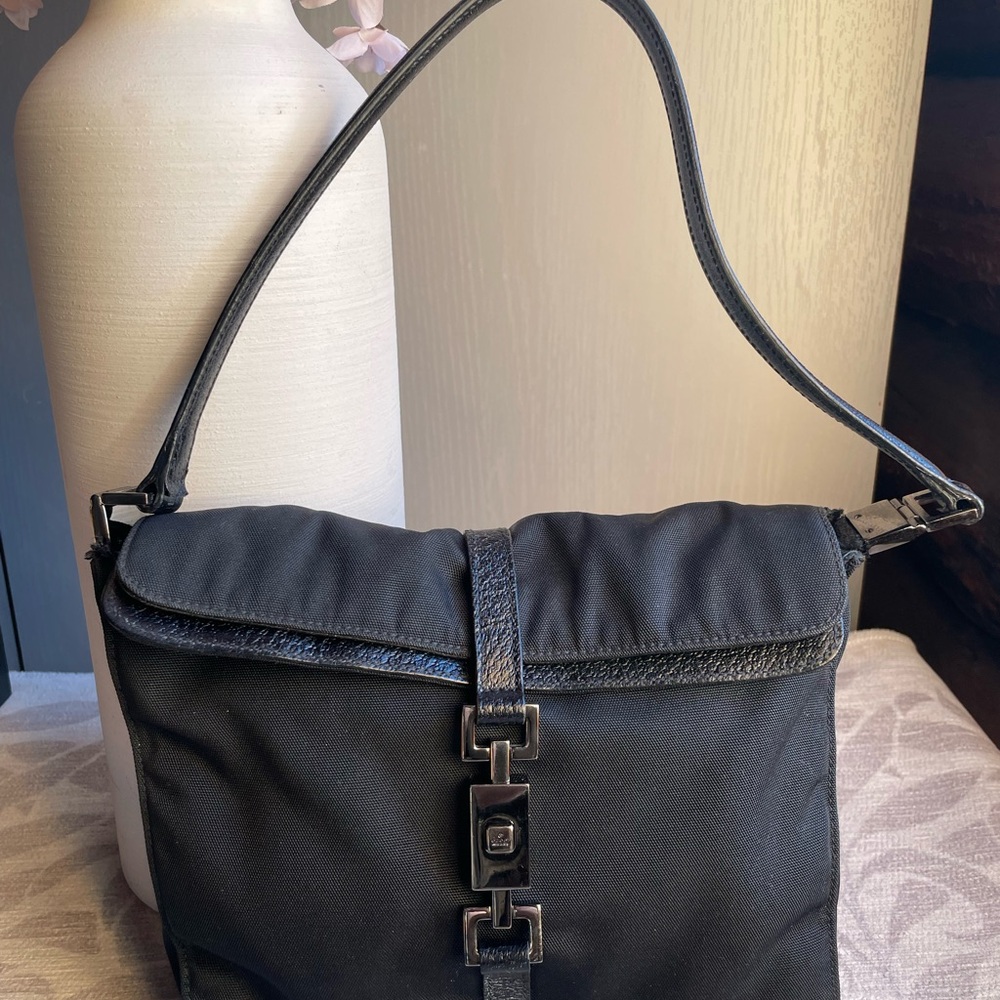 Gucci Nylon Jackie with leather and silver